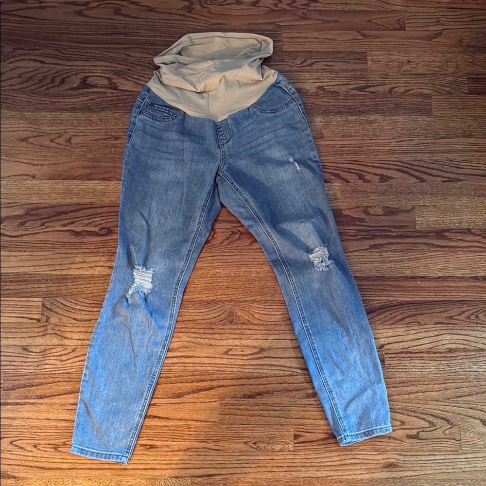 Women's Blue Distressed Jeans